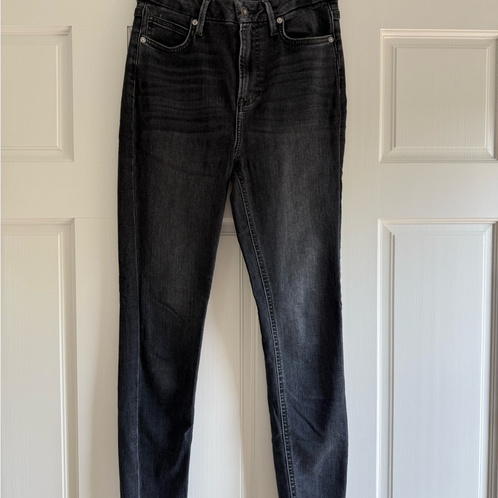 Free People Black Skinny High Rise Jeans with Stretch Fit